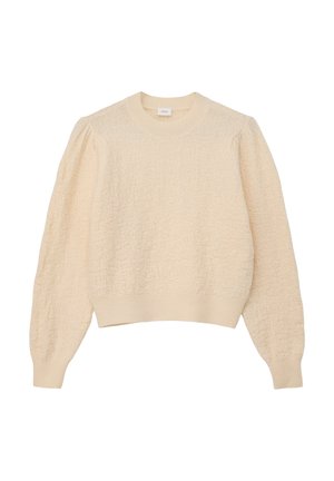 MIT PUFFÄRMELN - Pullover - helles sand