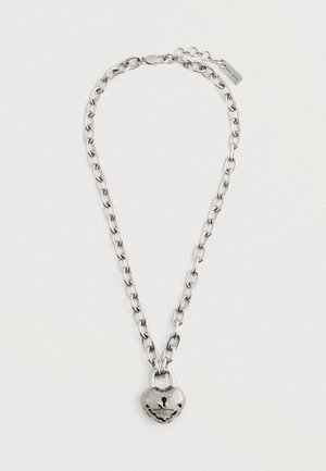BALLOON HEART LOCK - Halskette - light antique silver-coloured