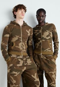 Jaded London WASHED MINI MONSTER HOODIE UNISEX - Majica s kapuljačom i patentnim zatvaračem - camo