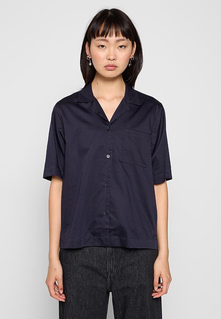 Filippa K Overhemdblouse donkerblauw Filippa K Overhemdblouse donkerblauw