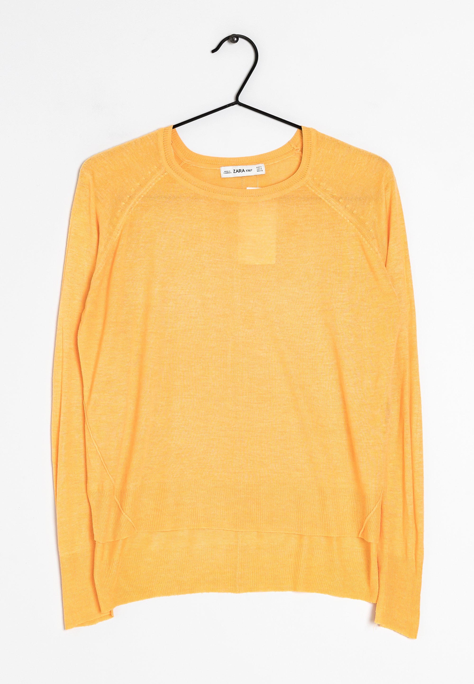 Zara Jumper yellow (Pre-owned) Zalando