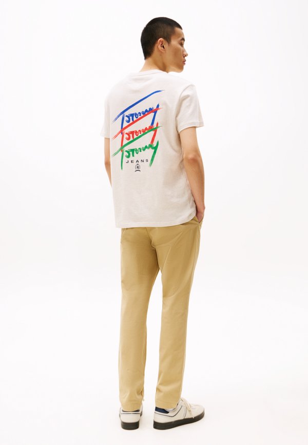 REG TWISTED SIGNTR EXT - Print T-shirt - oat marl htr3