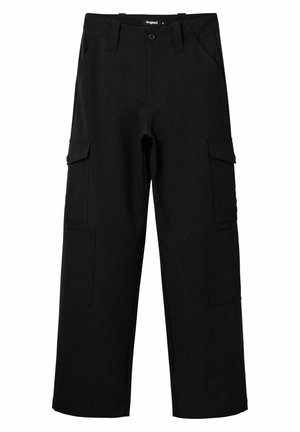 FLOWY CARGO - Cargo trousers - black