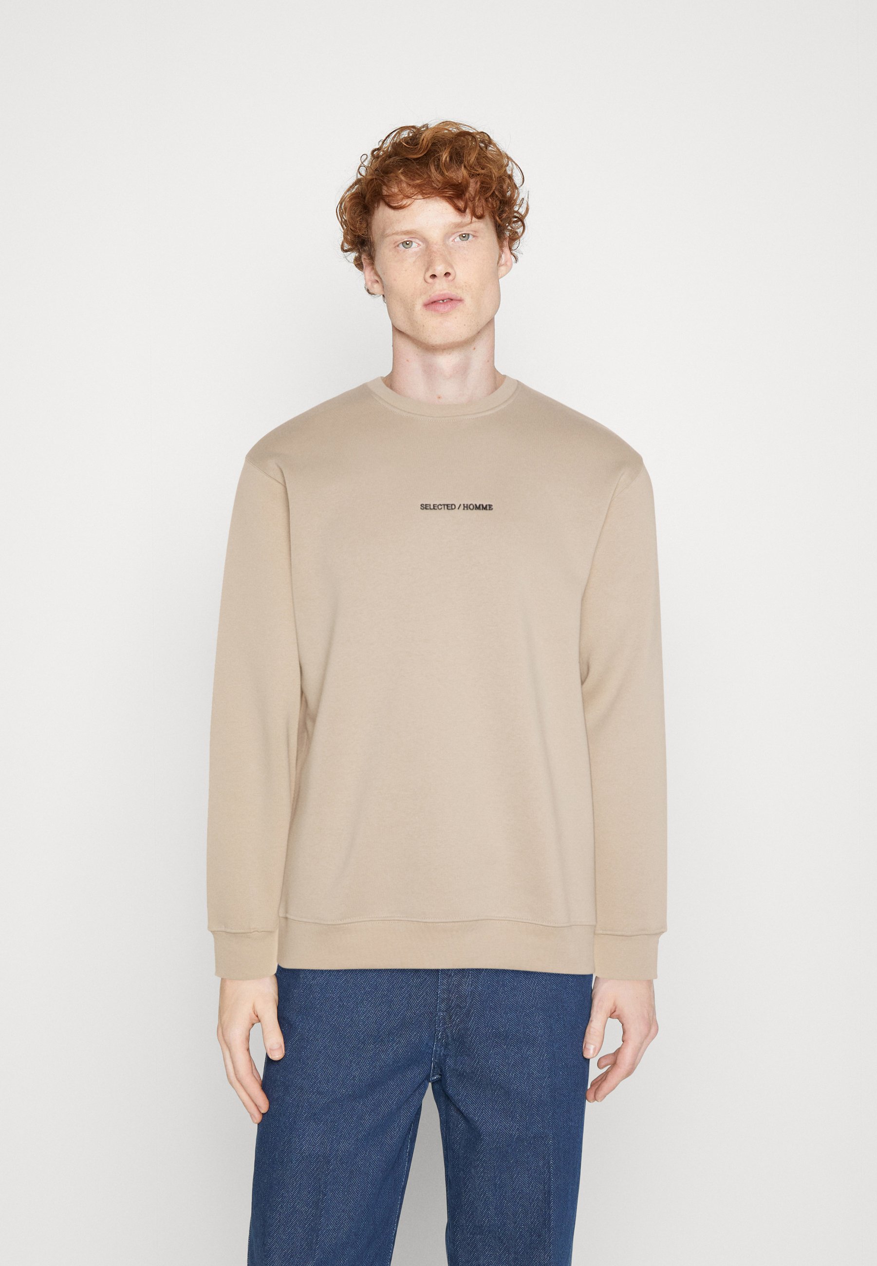 oatmeal crewneck sweatshirt