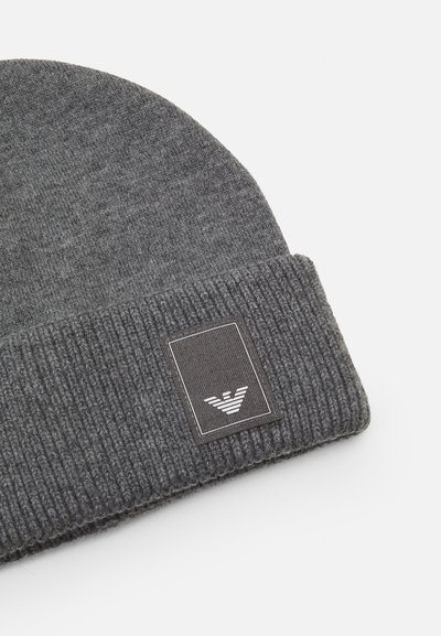 Emporio Armani BEANIE - Čepice - dark grey melange