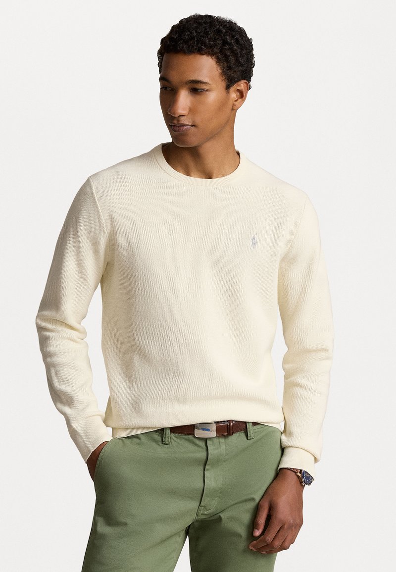 Polo Ralph Lauren KNIT COTTON CREWNECK SWEATER - Pulover - herbal milk