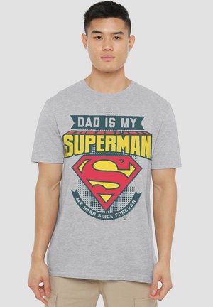 MY DAD IS FATHERS DAY - Print T-shirt - mottled light grey