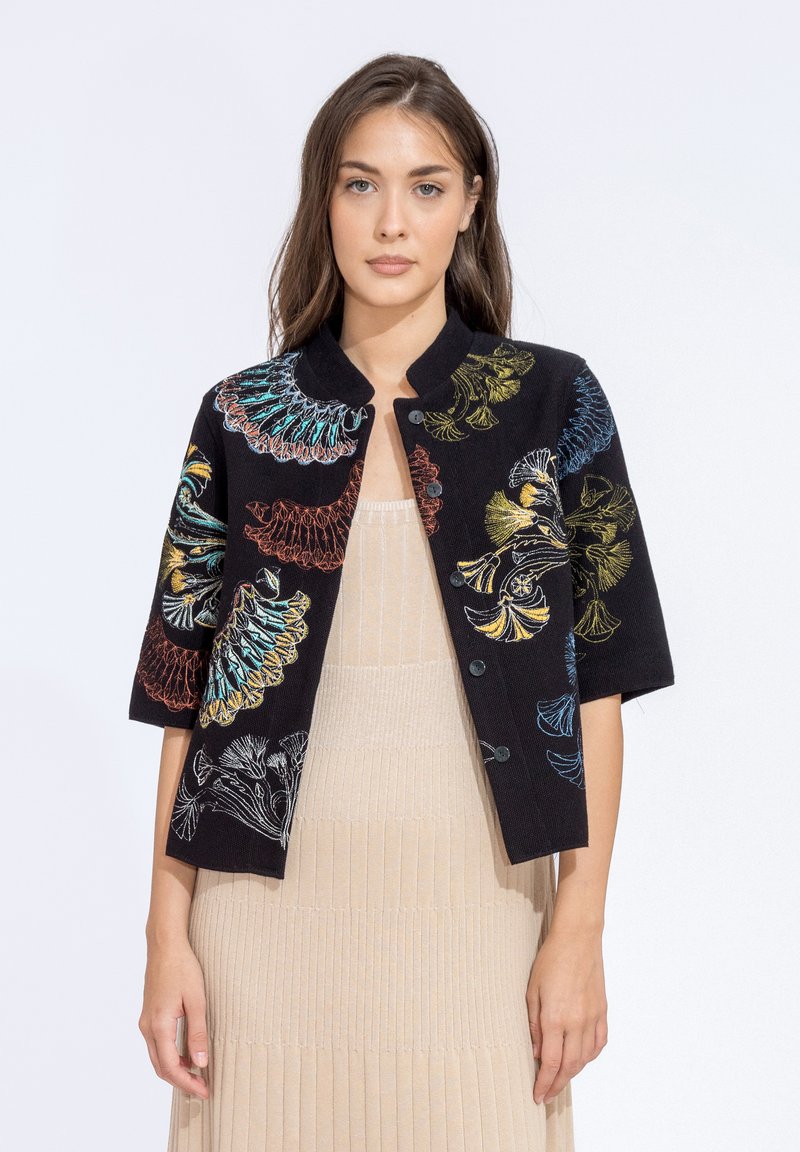 Ivko - EMBROIDERY LOTOS MOTIF - Leichte Jacke - black, Vergrößern