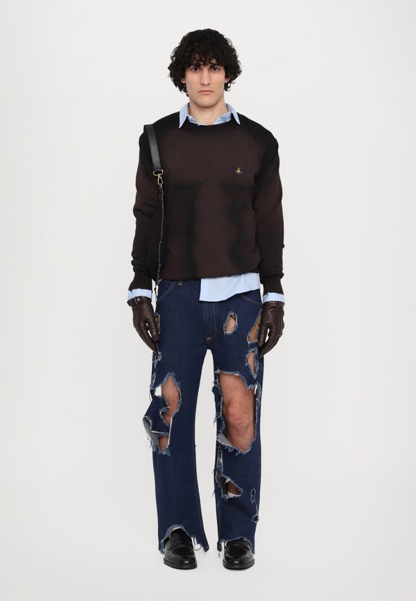 DISTRESSED RANCH UNISEX  - Relaxed fit jeans - indigo