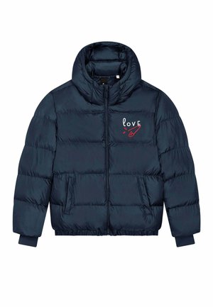 LOVE EMBROIDERY UNISEX PUFFER  - Winterjacke - dark blue