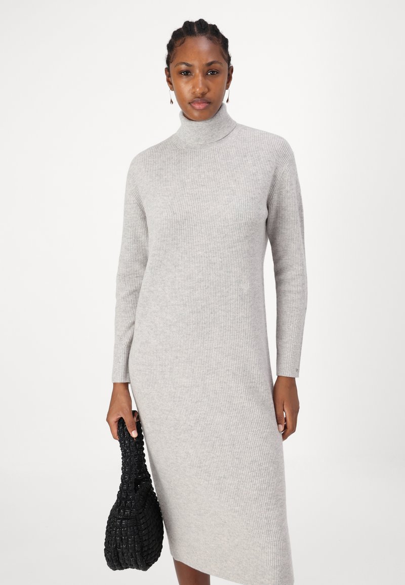 tommy hilfiger grey sweater dress Grey Logo Sweatshirt Dress | Dresses & Jumpsuits