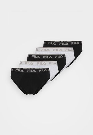 MAN BRIEF 5 PACK - Briefs - black/grey