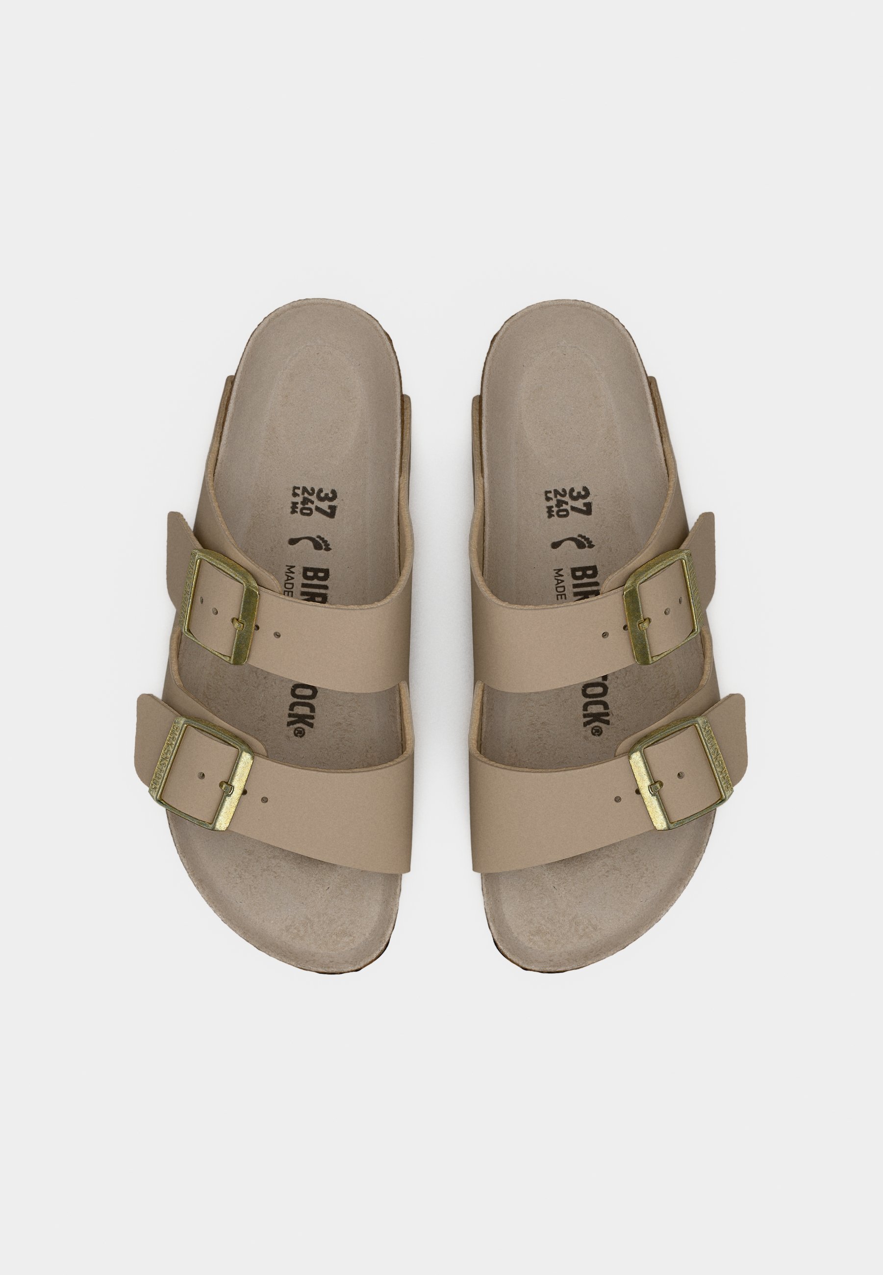 Birkenstock モカシン 37 （24cm）ベージュ Birkenstock ARIZONA BF TRIPLES SANDCASTLE/OYSTERS NARROW