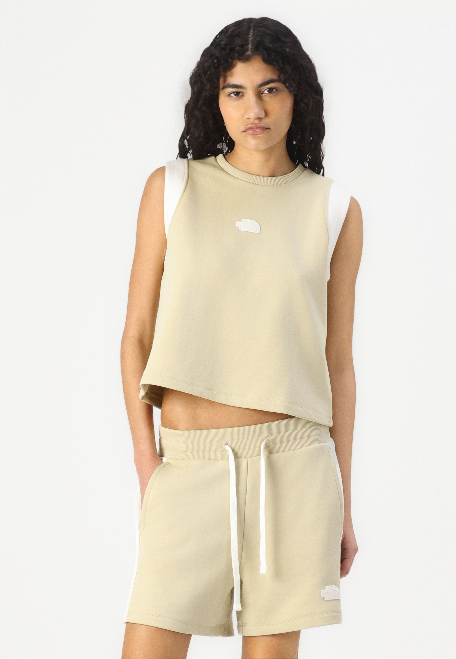 売れ筋商品|||ノースフェイス Tシャツ レディース トップス TERRY RELAXED CROPPED TANK - Top - gravel Women's Terry Relaxed Cropped Tank | The North Face