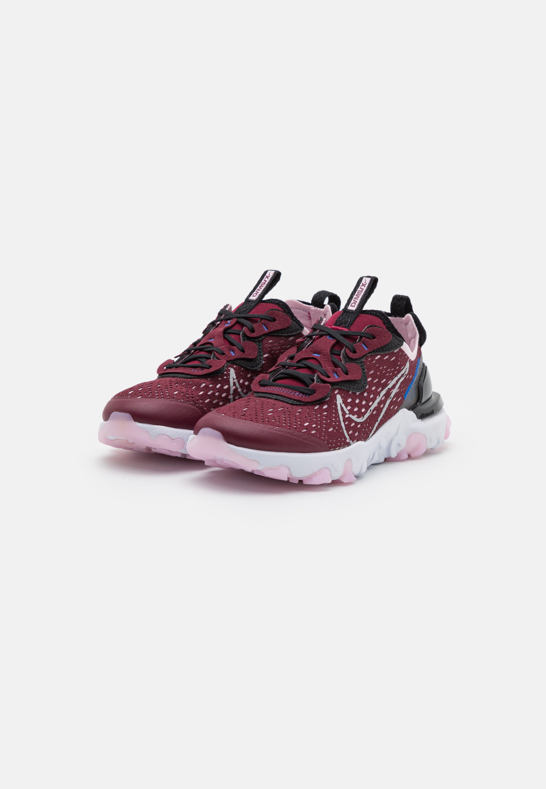 Nike Sportswear REACT VISION UNISEX - Zapatillas - dark beetroot/metallic  silver/black/pink foam/morado - Zalando.es