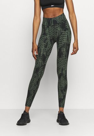 ICONIC PRINTED 7/8 - Leggings - survive dark green
