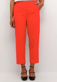 Kaffe SAKURA CROPPED - Trousers - fiery red