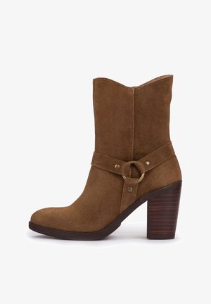 Yokono, TOURS - Bottines à talons hauts - marron