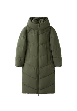 Stradivarius, BASIC PADDED COAT - Vinterfrakke - khaki