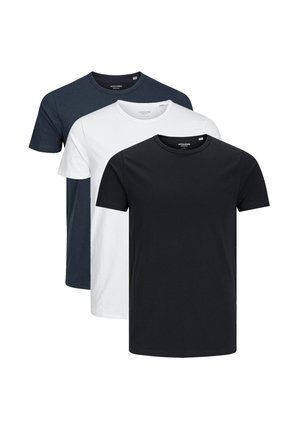 3ER PACK - T-shirts basic - schwarz blau weiß