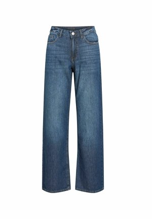 VILA, WIDE FIT JEANS VIPALMA MID-WAIST - Jean droit - dark blue denim