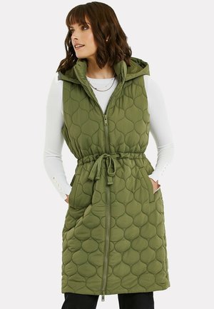 LANGE CRUSH QUILTED - Weste - khaki