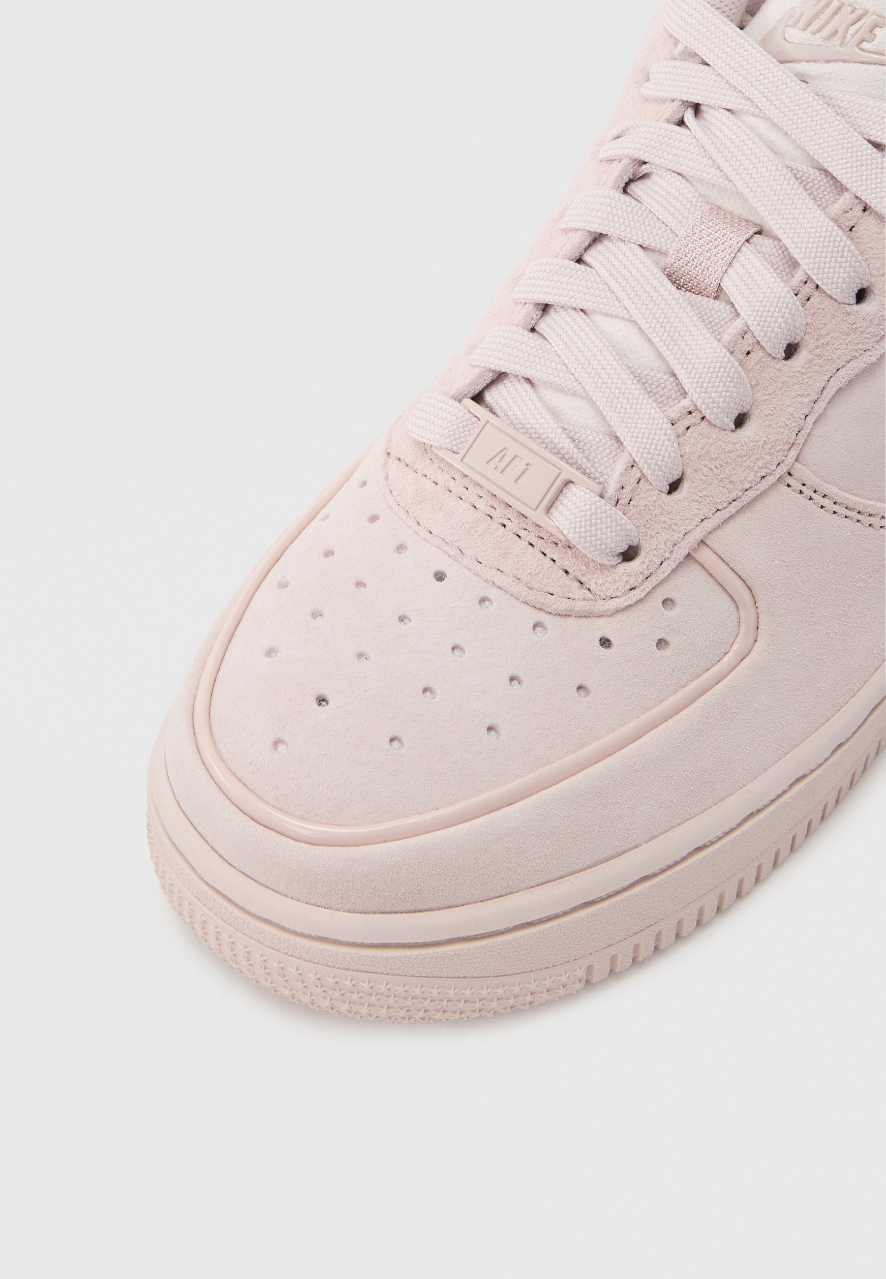 pink suede nike air force ones