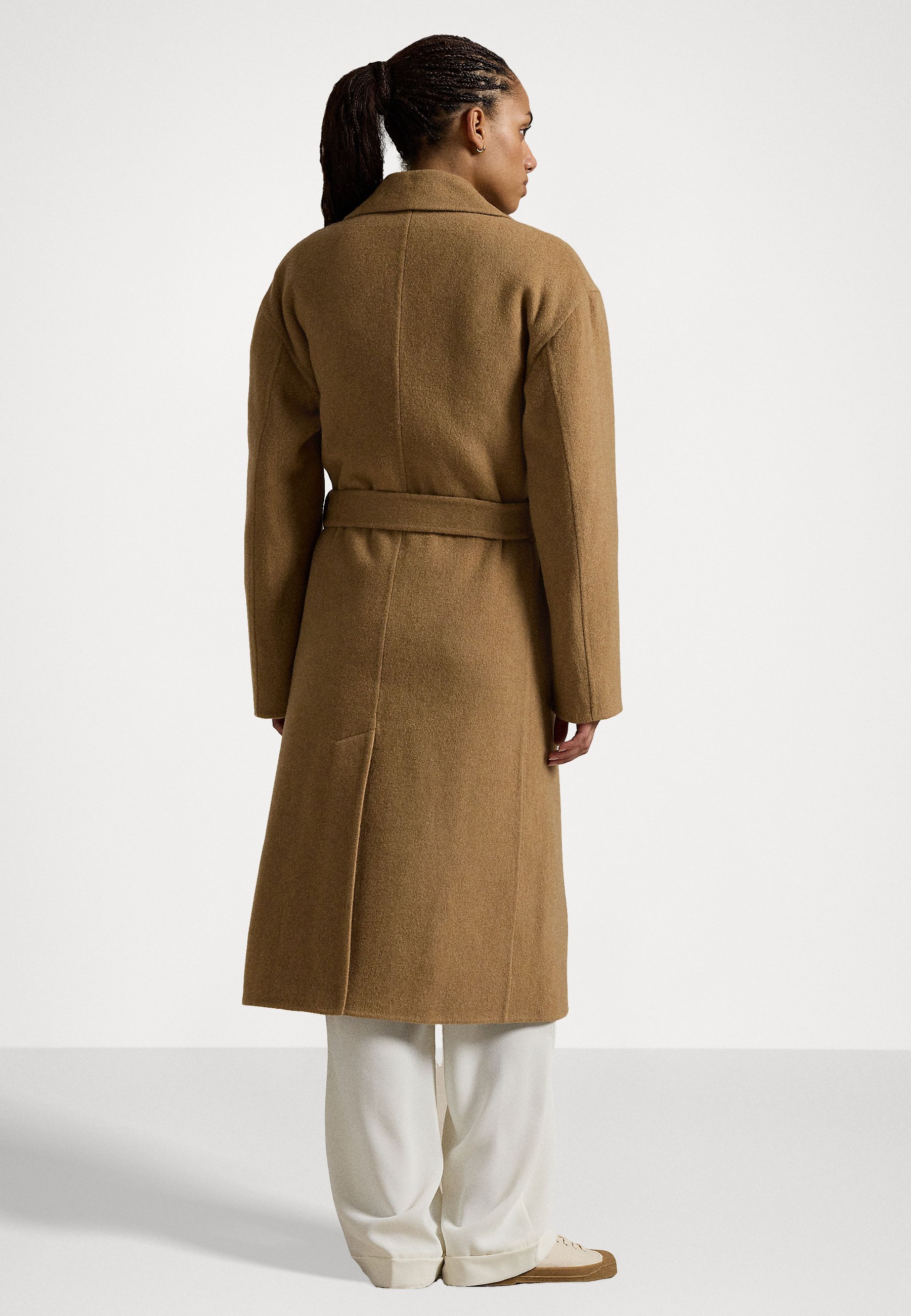 louren ローレン doubleface muffler wool coat Louren Double-Face Wool Coat for Women in Dark B Color
