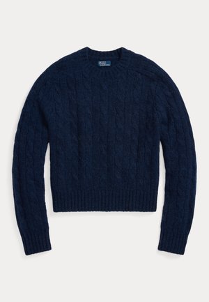 Polo Ralph Lauren CABLE-KNIT WOOL-BLEND CREWNECK SWEATER - Strikkegenser - navy
