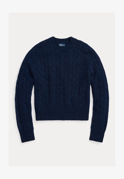 Polo Ralph Lauren CABLE-KNIT WOOL-BLEND CREWNECK SWEATER - Jumper - navy