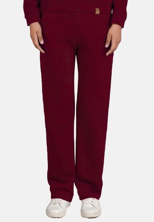 Bordeaux sweatpants med en afslappet pasform og elastisk talje, der har et lille logo-patch på siden samt glat og blødt stof.