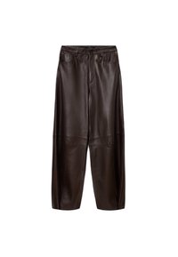 JETT BARREL  - Pantaloni de piele - bitter brown