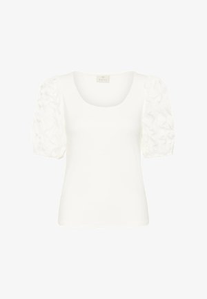 Kaffe, KALINDSAY FRILL - T-shirt print - chalk