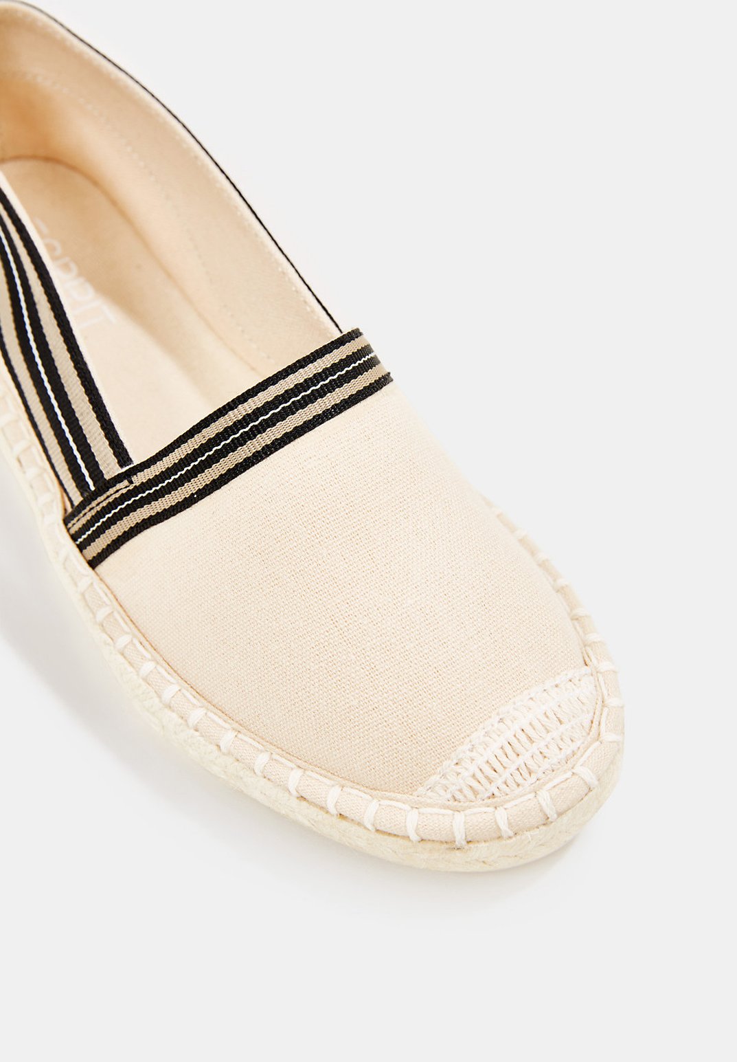 INES TAPE SLIP Espadrillos cream beige INES TAPE SLIP Espadrillos cream beige