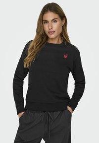 JDYPARIS LS EMB JRS - Sweatshirt - black