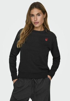 JDYPARIS LS EMB JRS - Sudadera - black