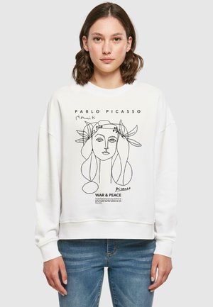 Merchcode APOH - PICASSO WAR AND PEACE CREWNECK - Sweatshirt - white