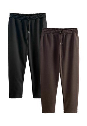 REGULAR FIT 2 PACK  - Pantaloni de trening - black chocolate brown
