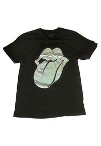 Paradiso Clothing THE ROLLING STONES HOLOGRAM FOIL TONGUE  - Print T-shirt - black