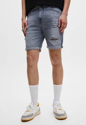 Denim shorts - dark grey