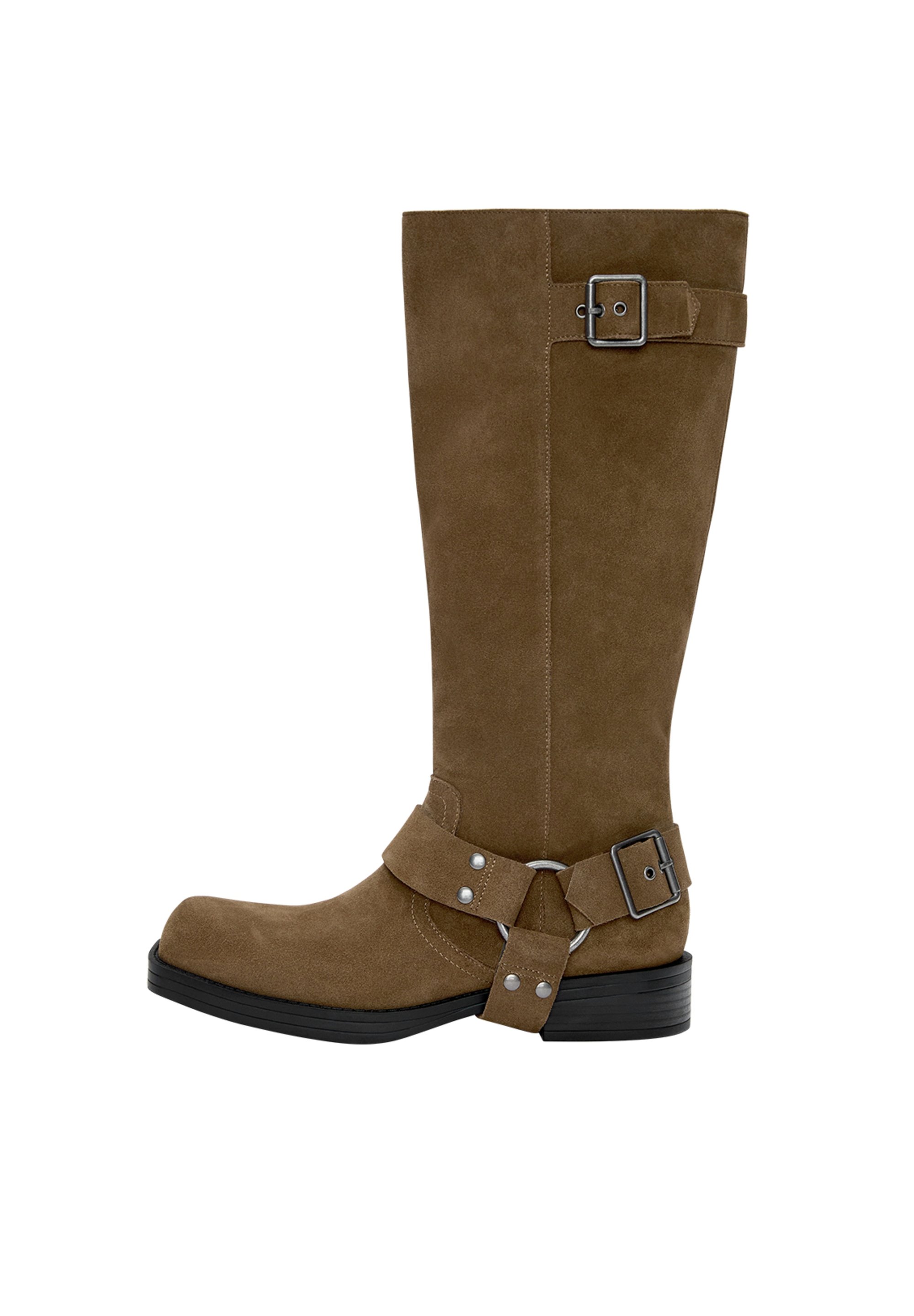 Braune Stiefel Stiefeletten Mit Weitem Schaft PULL&BEAR Cowboy - Main Image