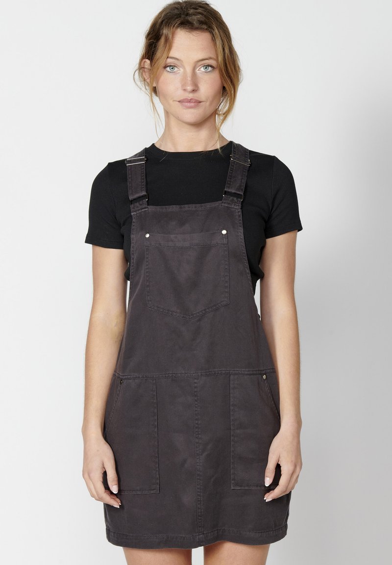 Koroshi STRAP - Haljina od trapera - black