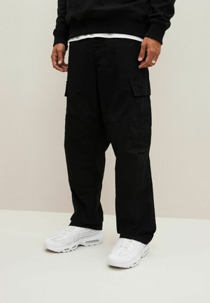 RELAXED FIT RIPSTOP - Pantalones cargo - black