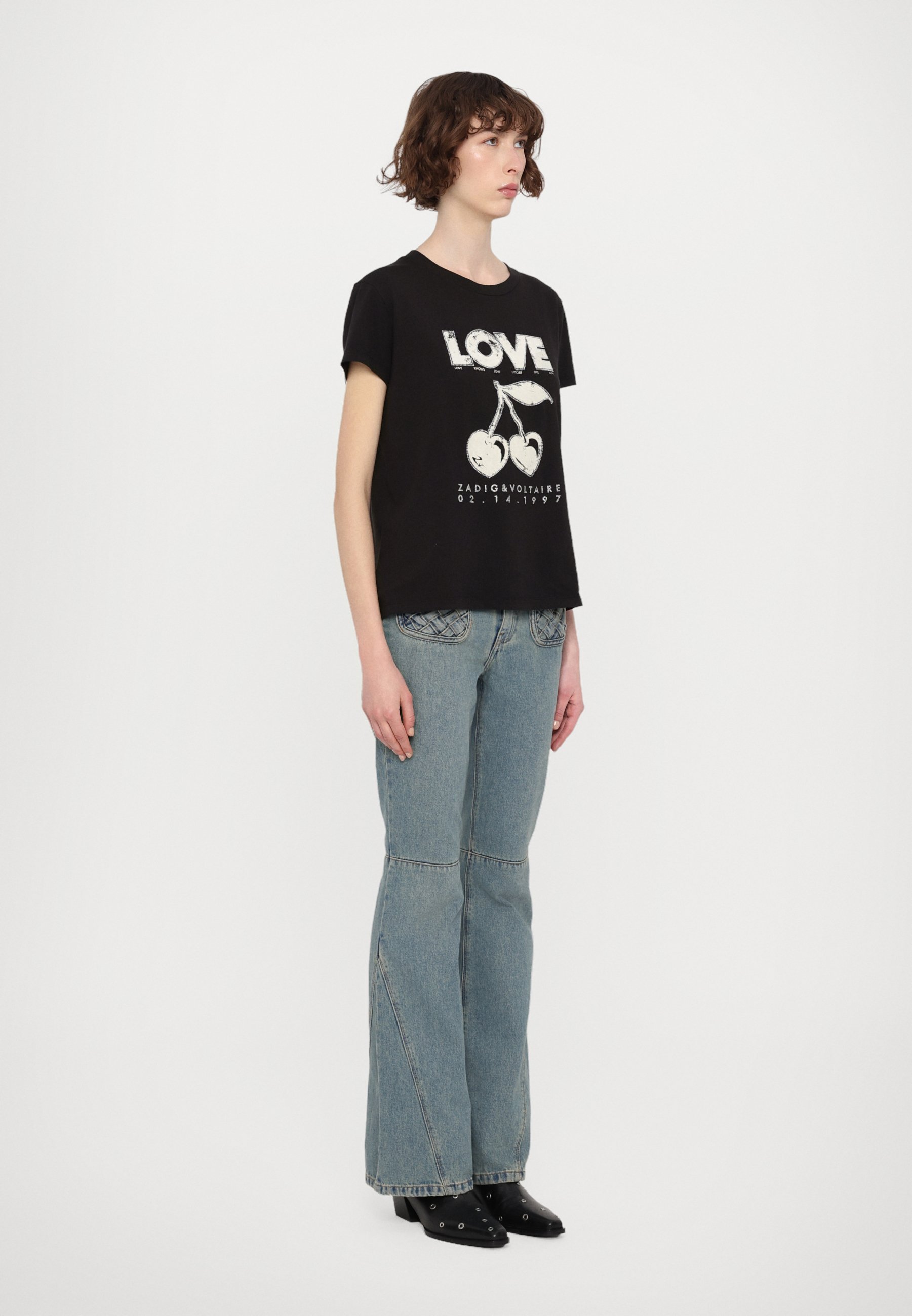 Tシャツ・カットソー ZADIG&VOLTAIRE  HC CONCERT T-SHIRT Zadig & Voltaire WALK CONCERT CHERRY LOVE - T-shirt imprimé