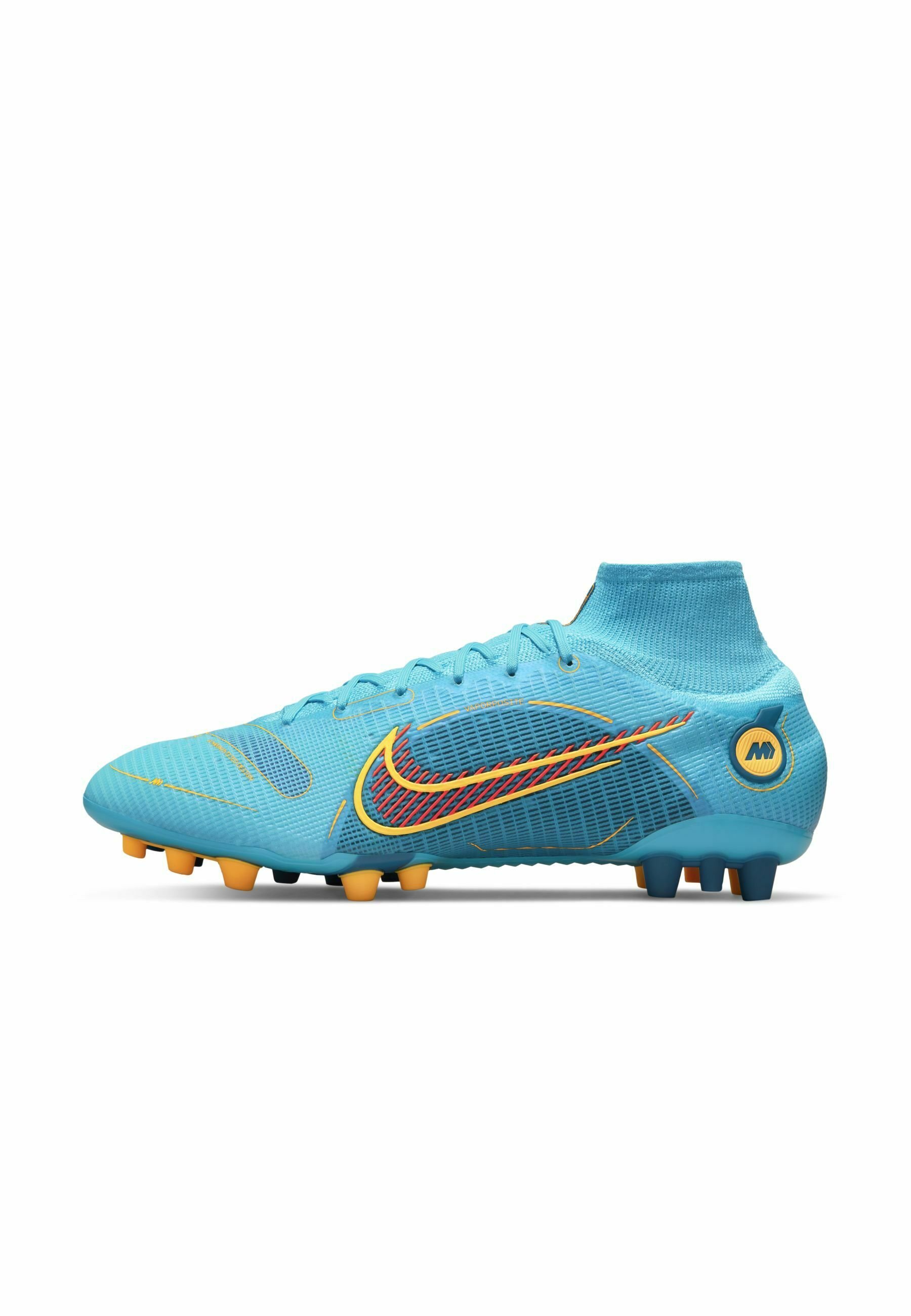 trechter puree dorst Nike Performance MERCURIAL 8 ELITE AG KUNSTGRAS - Voetbalschoenen met  kunststof noppen - chlorine blue marina laser orange/lichtblauw - Zalando.nl