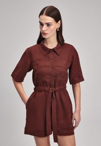 adL - SHORT SLEEVE - Jumpsuit - brown Miniatuurafbeelding 1