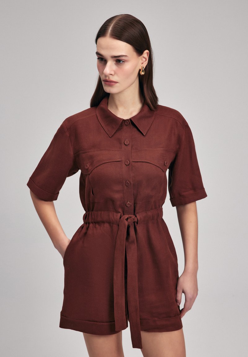 adL - SHORT SLEEVE - Jumpsuit - brown, Vergroten