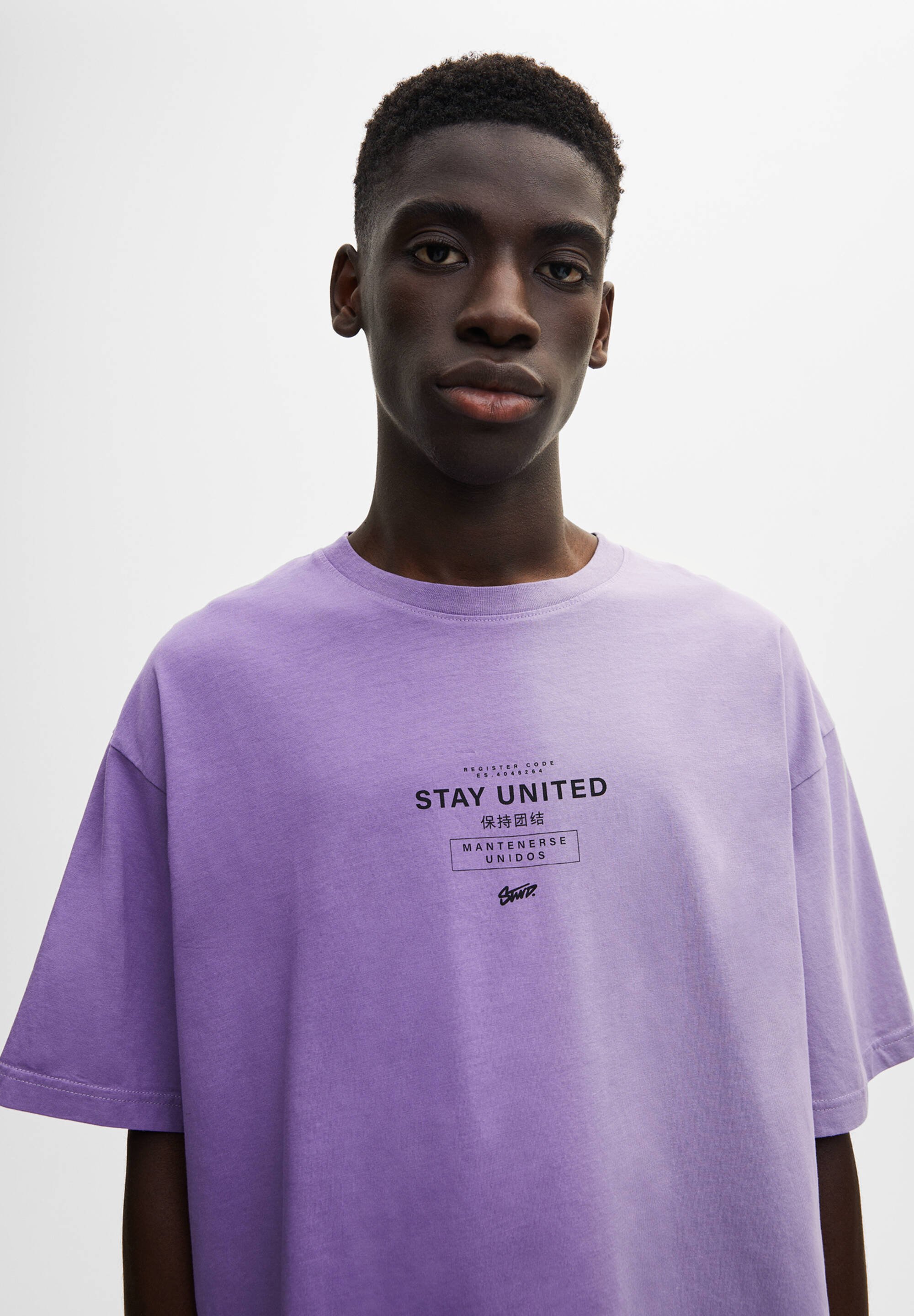 pull and bear purple shirt