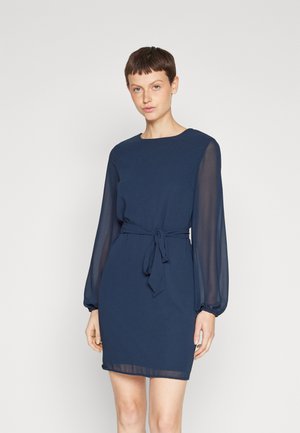 VILA VISANNE NEW FLOUNCE SLEEVES SHORT DRESS - Φόρεμα ημέρας - total eclipse