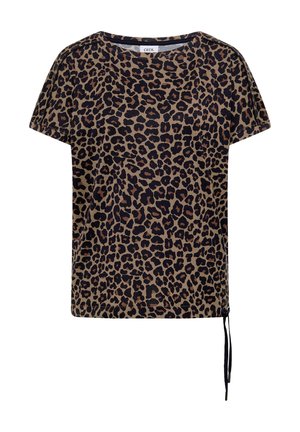 Cecil, T-SHIRT MIT BOAT NECK UND LEO-MUSTER - T-shirt print - creamy mocha